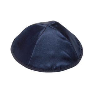 כיפה סטן כחול כהה